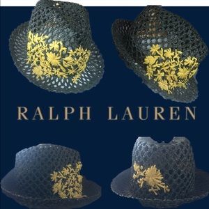 Ralph Lauren black straw hat